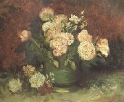Bowl wtih Peonies and Roses (nn04) Vincent Van Gogh